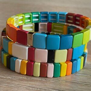 Like candy!!! Roxanne Assoulin iconic Rainbow Brite bracelets, NWOT